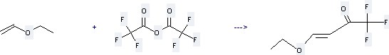 The 3-Buten-2-one, 4-ethoxy-1, 1, 1-trifluoro-, (3E)- can be obtained by Trifluoroacetic acid anhydride and Ethoxyethene.